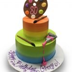 painter themed birthday cake